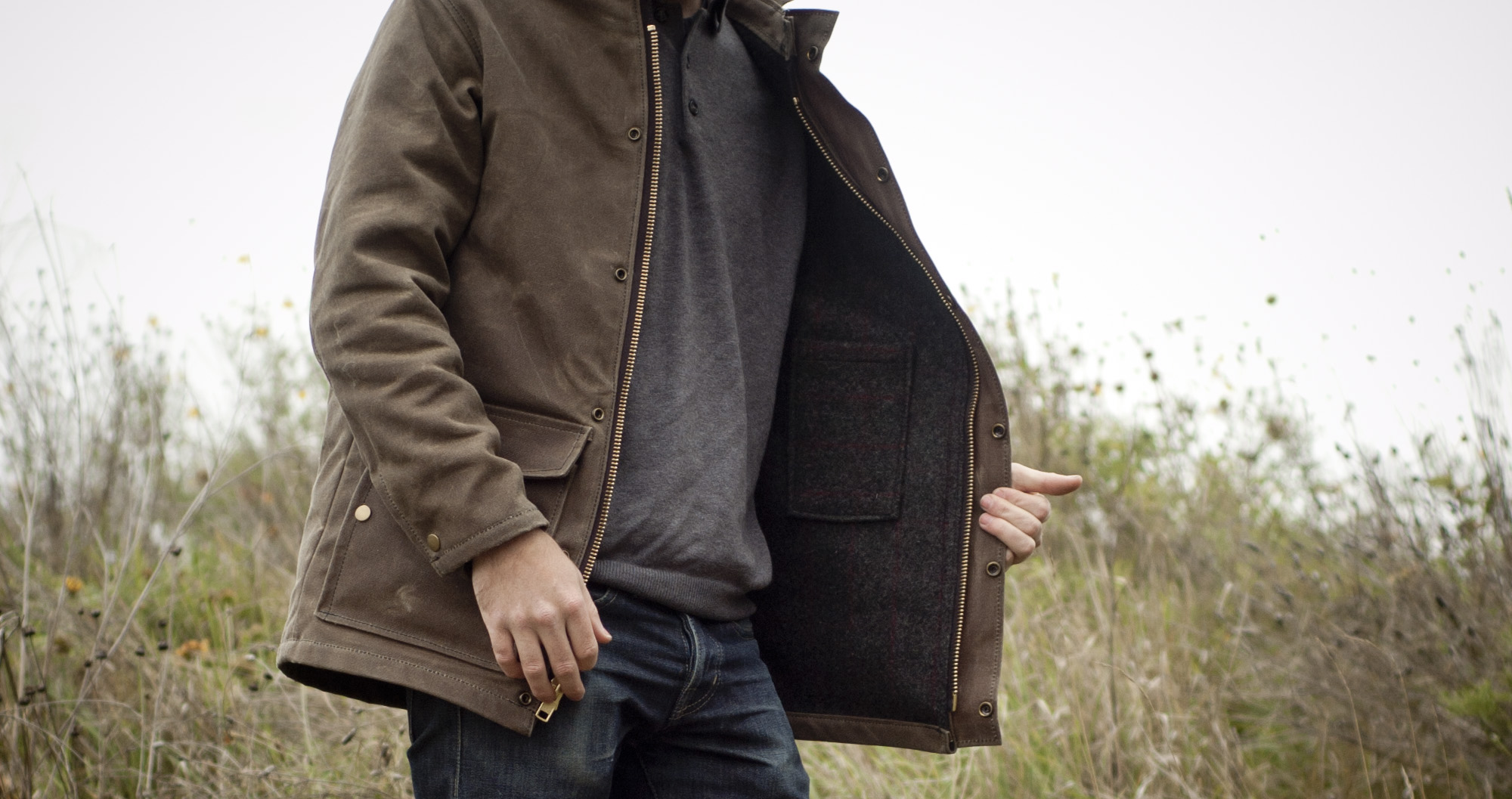 wool lined canvas jacket
